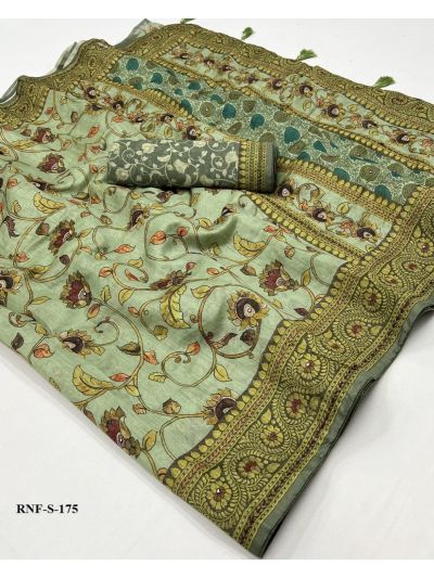 Sweety Chanderi cotton With original katha hand work Saree