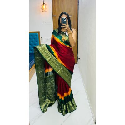 Sofia Art Silk Jacquard Border With Rich Pallu 3 D Colour Saree Collection 