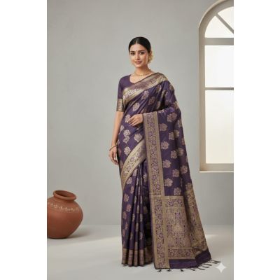 Banarasi Silk Full Rich Pallu With Jacquard Minakari Work Saree Collection